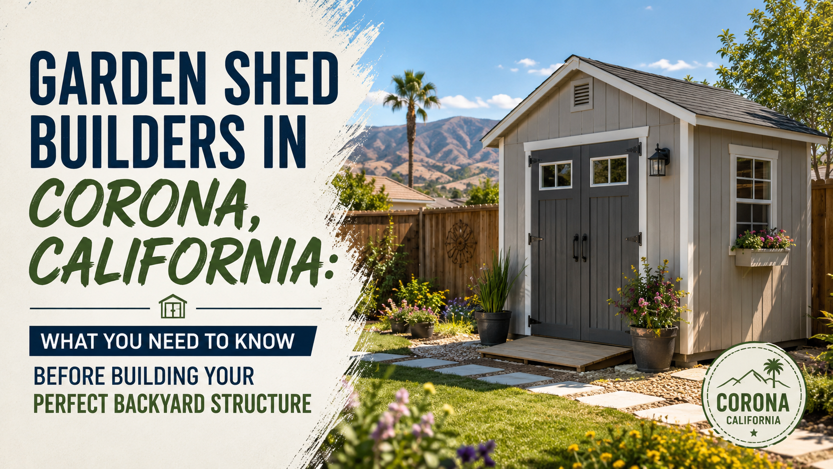 Garden Shed Builders in Corona, California: What You Need to Know Before Building Your Perfect Backyard Structure